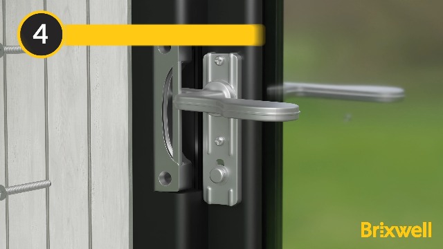 Brixwell Lever Latch Set with Night Lock Aluminum Construction for